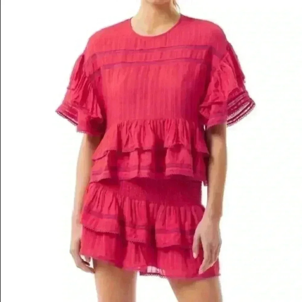 Stevie May Hold ON Mini Skirt, Tango Red